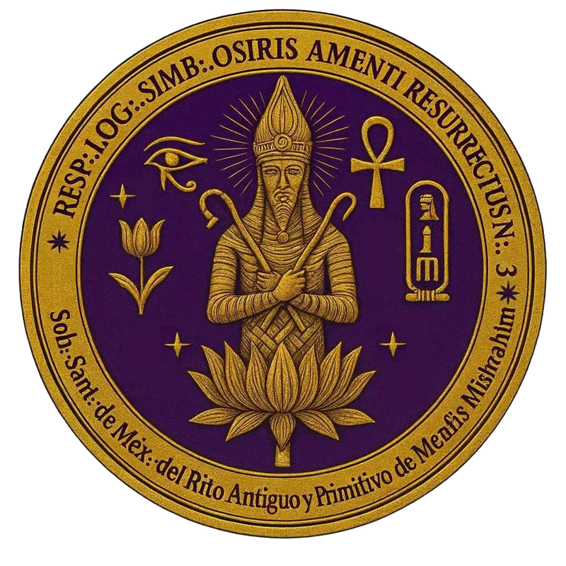 Escudo de la R∴L∴S∴ Osiris Amenti Resurrectus Nº 3