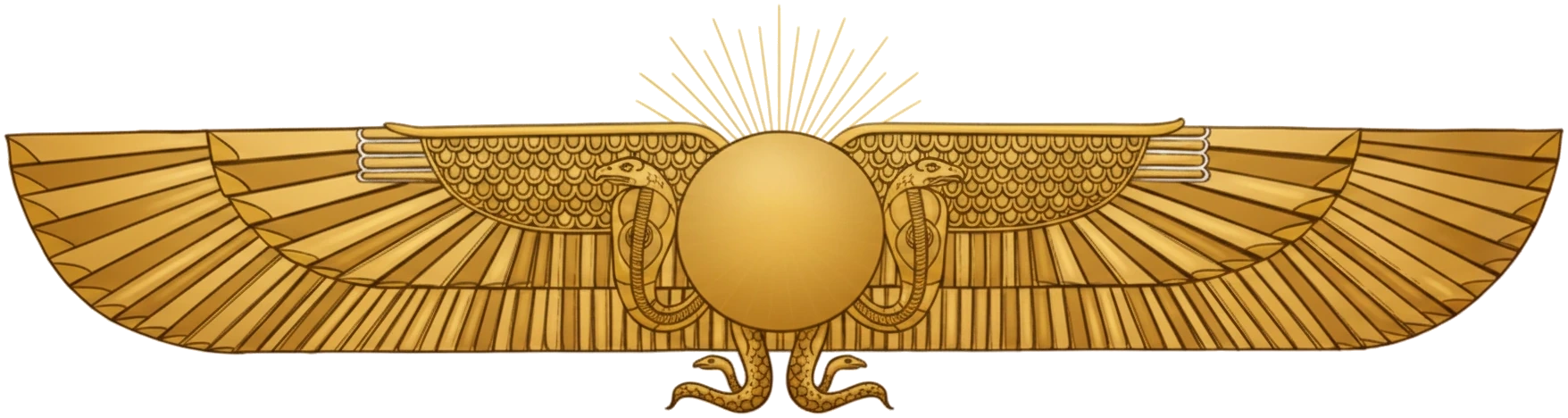 Disco solar alado de Behdety, emblema del Rito